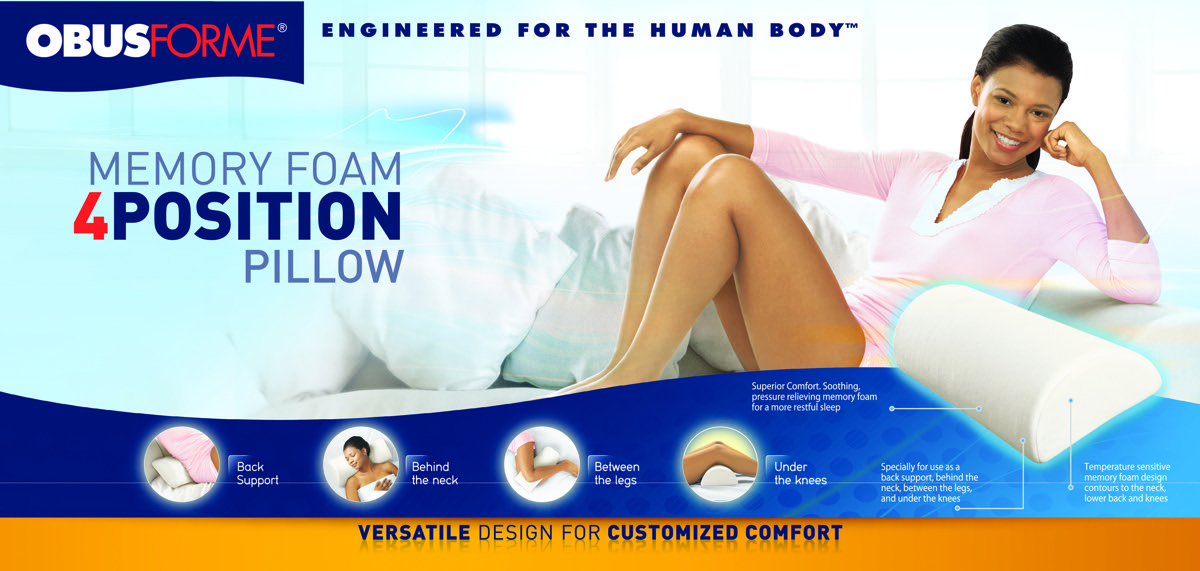 Memory Foam 4-Position Pillow (PL-4PS-MF)