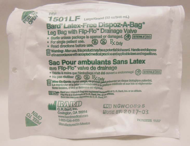 Bard Urinary Drainage Leg Bag (5002)