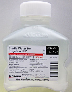 Sterile Water Irrigation (6100)