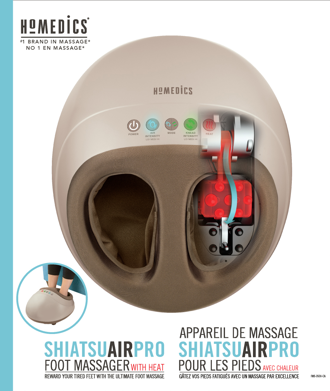 Shiatsu Air Pro Foot Massager with heat (FMS-350H-CA)